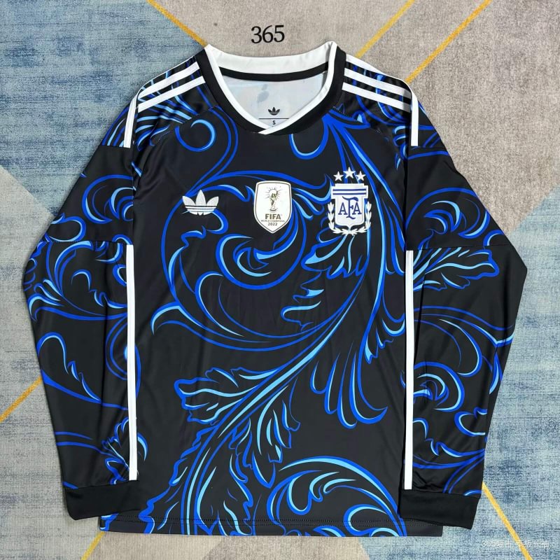 Camiseta de fútbol de manga larga de visitante Argentina 2026
