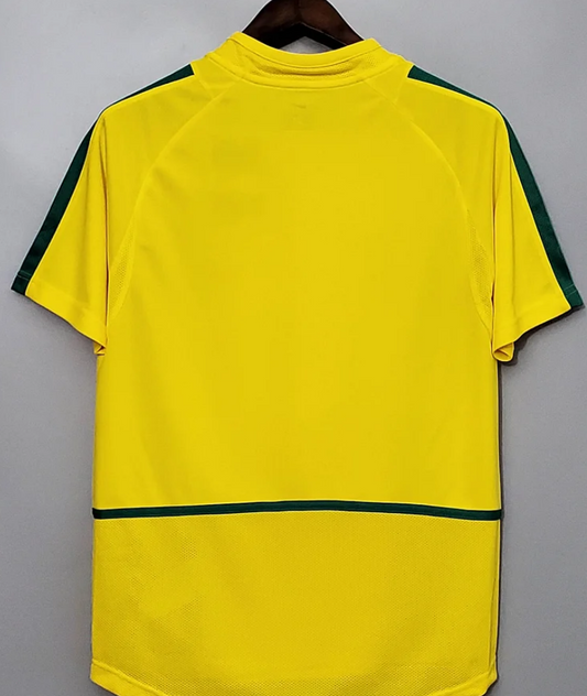 Camiseta de fútbol retro de Brasil 2002 para casa