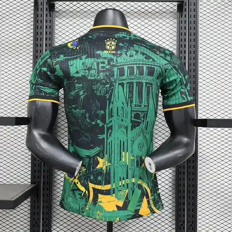 Camiseta de fútbol verde de edición limitada de Brasil