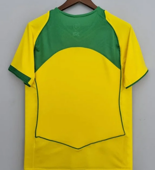 Camiseta de fútbol retro de Brasil 2004 para casa