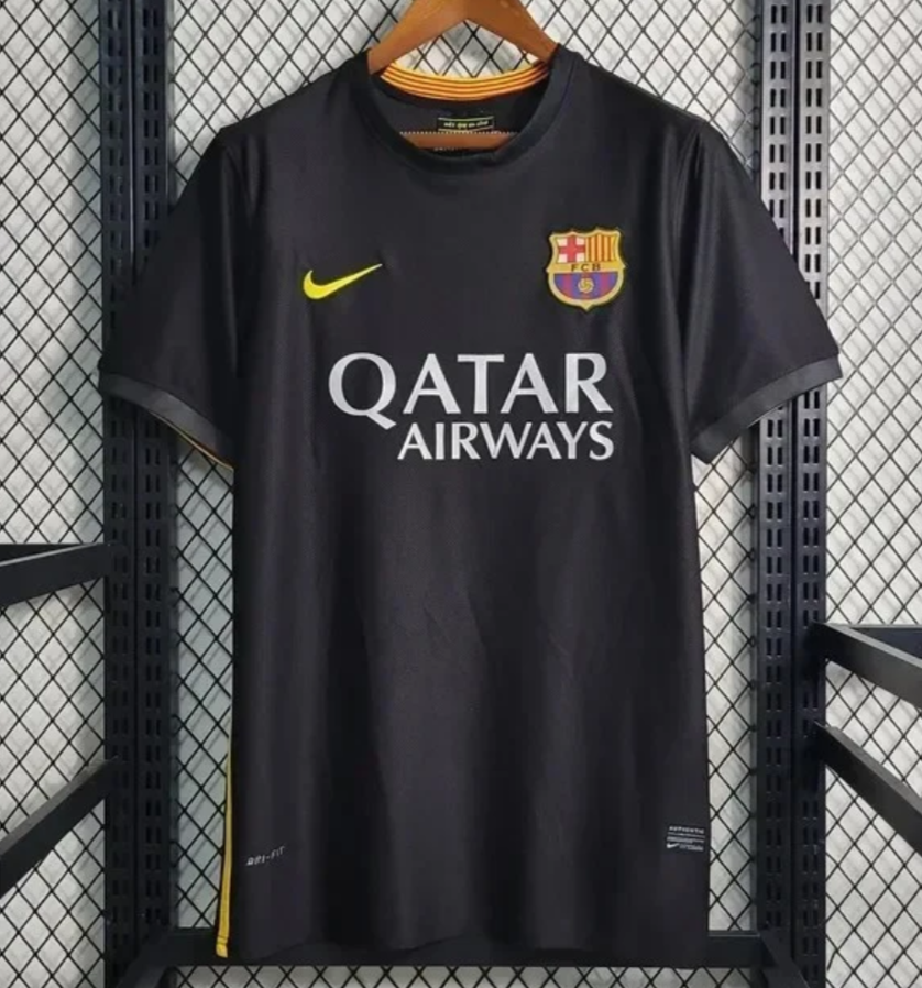 Barca 2013/2014 Retro Black Football Jersey