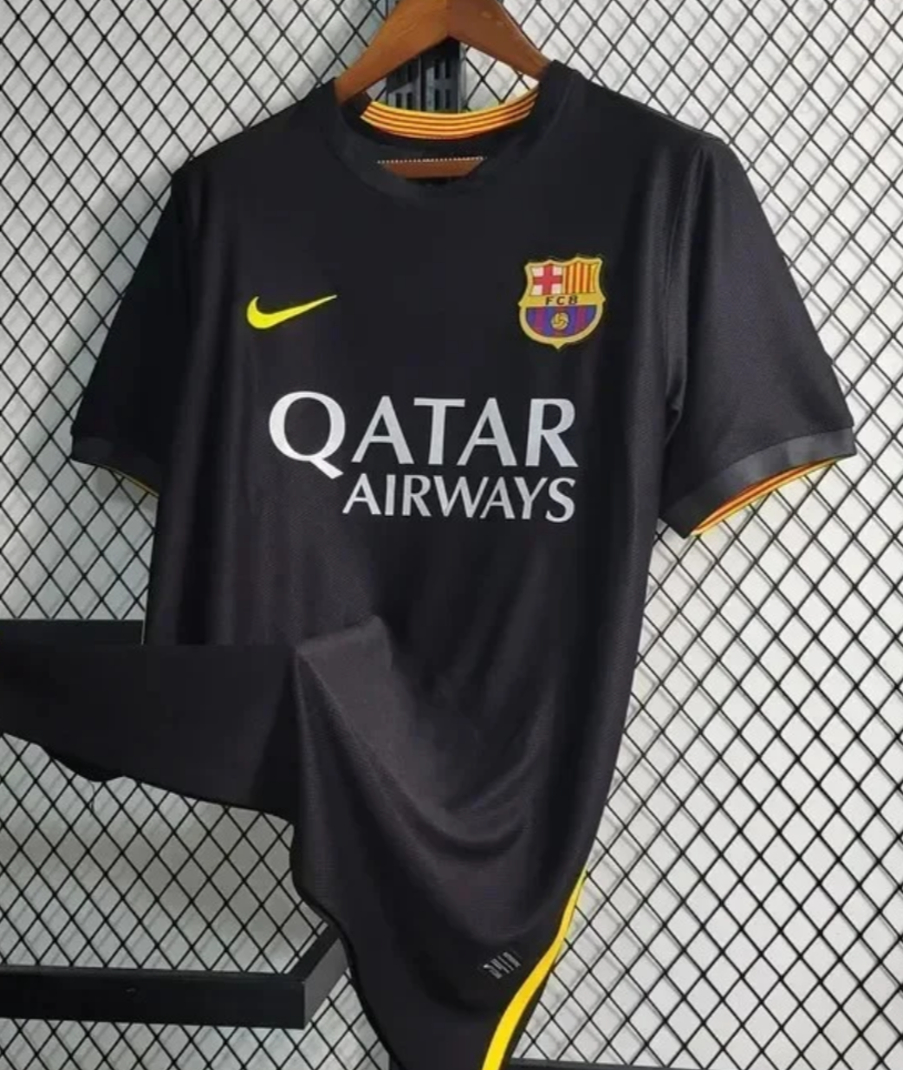 Barca 2013/2014 Retro Black Football Jersey