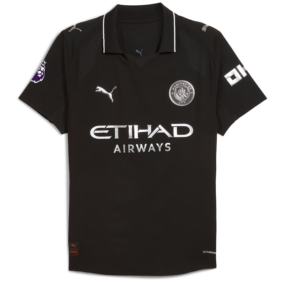 Manchester City black football jersey 2025/2026