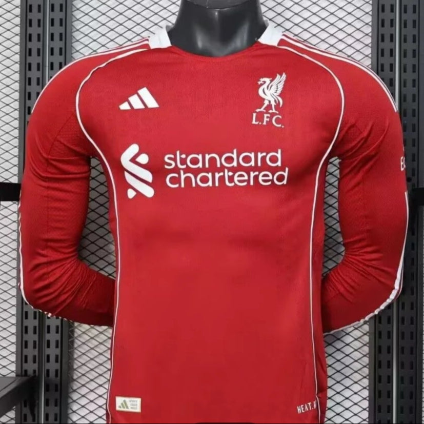 Liverpool home football shirt long sleeves 2025/2026