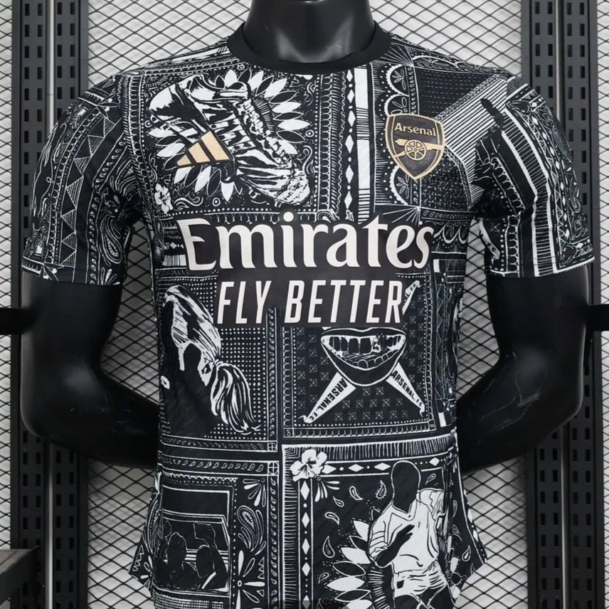 2024/2025 Arsenal Football Shirt Black Pre-Match
