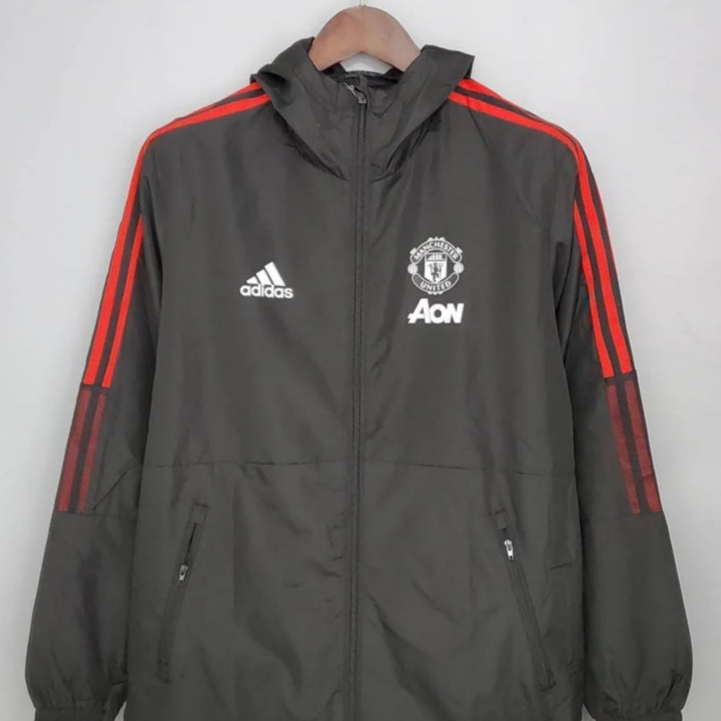 2021/2022 Manchester United Black Football Windbreaker