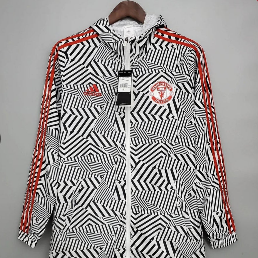 2021/2022 Manchester United Black-White Football Windbreaker