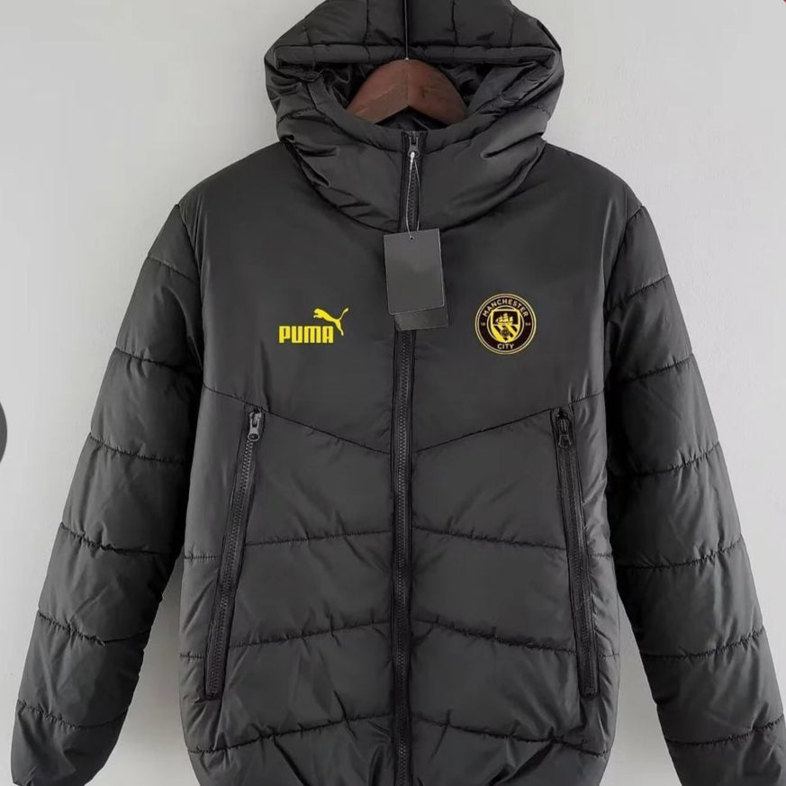 Manchester City 2024/2025 Black Cotton Football Jacket
