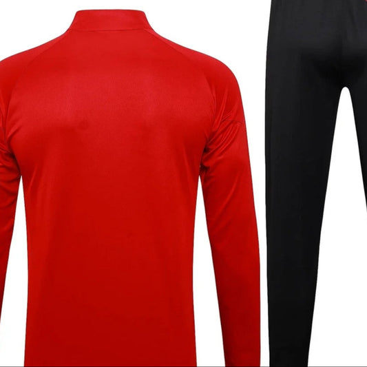 Traje de entrenamiento AC Milan rojo de medio cierre 2023/2024