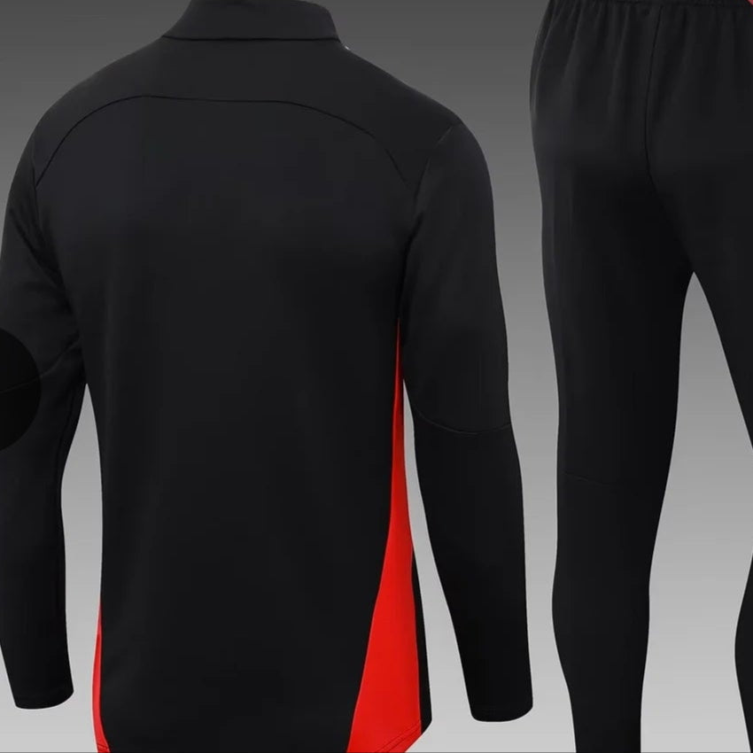 2024/2025 AC Milan Black Half-Pull Training Suit