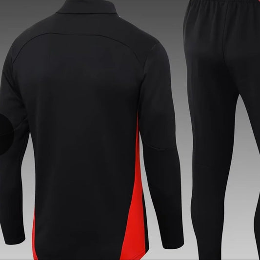 Traje de entrenamiento AC Milan negro de media cremallera 2024/2025
