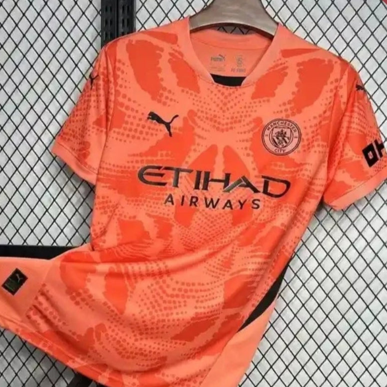 2024/2025 Manchester City Goalkeeper Orange Football Shirt