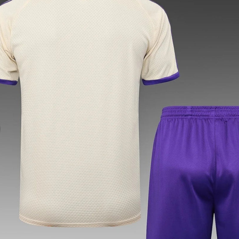 2025/2026 Real Madrid Pre-Match Training Apricot Shirt + Short