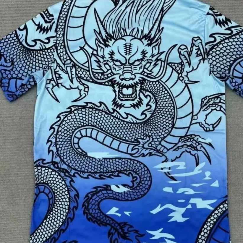 2024/2025 Real Madrid Special Gradient Blue Dragon Football Shirt