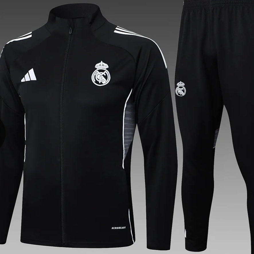 2025/2026 Real Madrid Black Long Zipped Jacket
