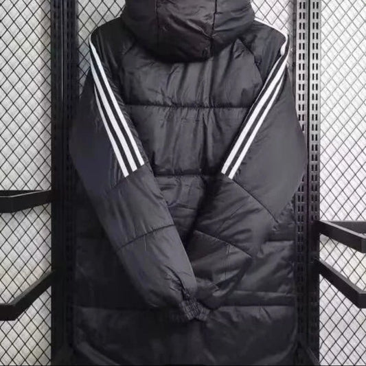 Veste longue en coton noir et blanc Juventus 2024/2025