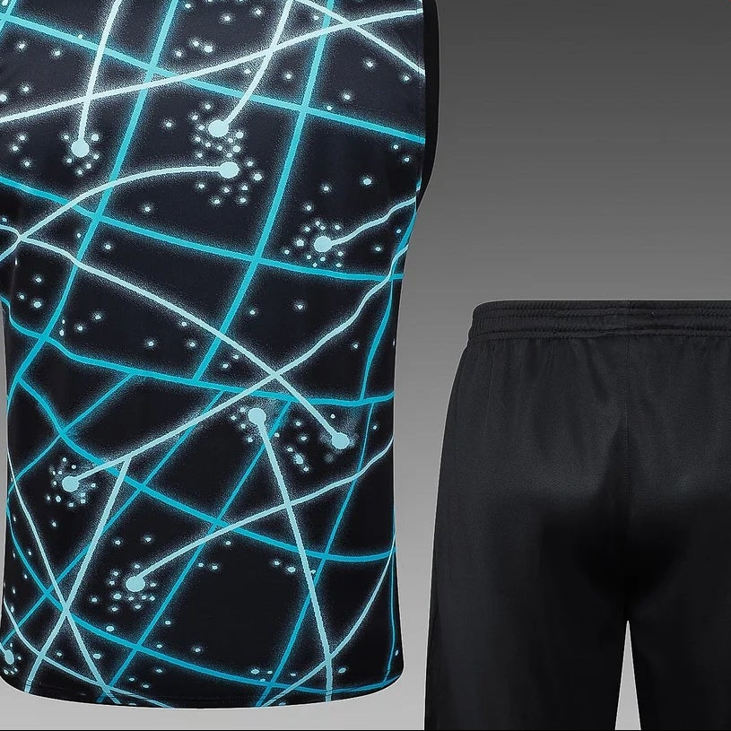 2025/2026 Inter Milan Black Starry Sky Pre-Match Training Vest+Shorts