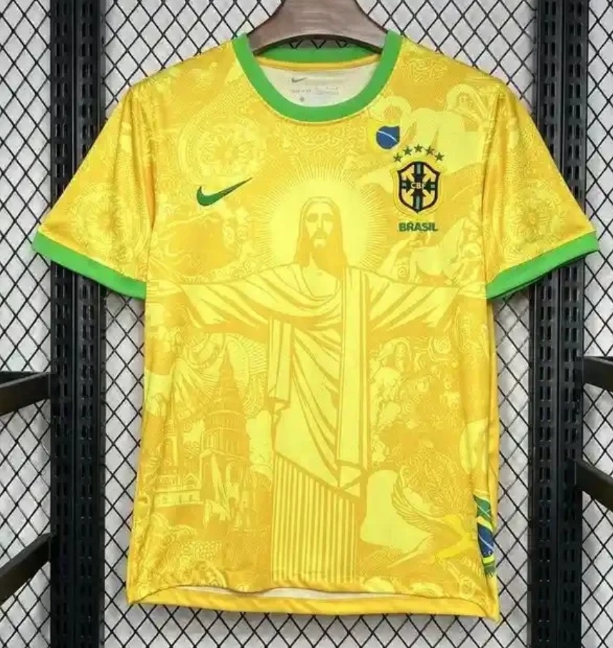 Brazil 2024 Special Edition Light Yellow Goddess Football Jersey