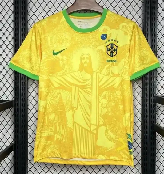 Brazil 2024 Special Edition Light Yellow Goddess Football Jersey