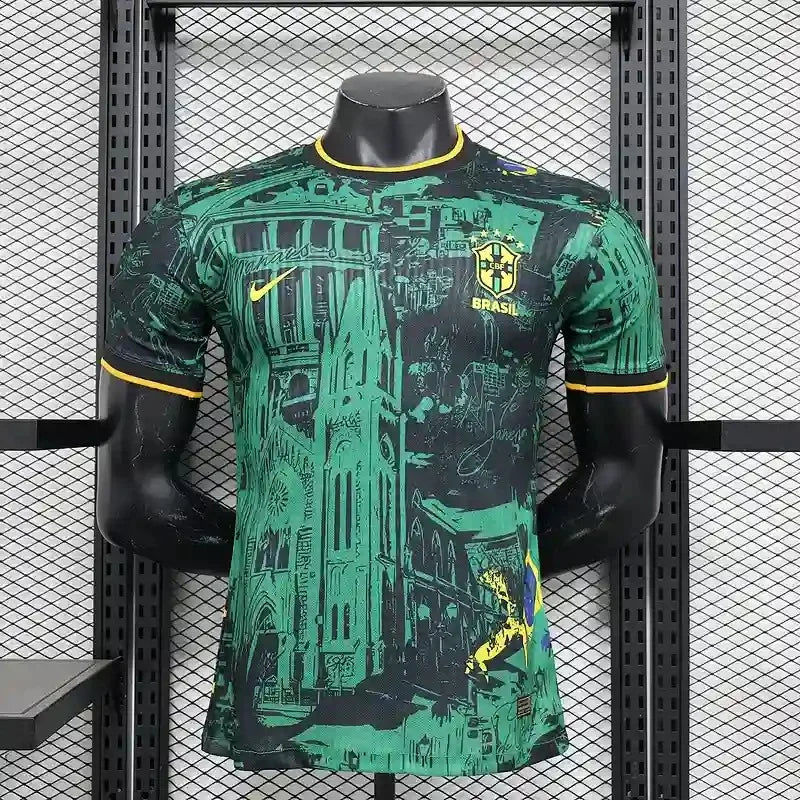 Maillot de Foot Vert Édition Limitée Brésil