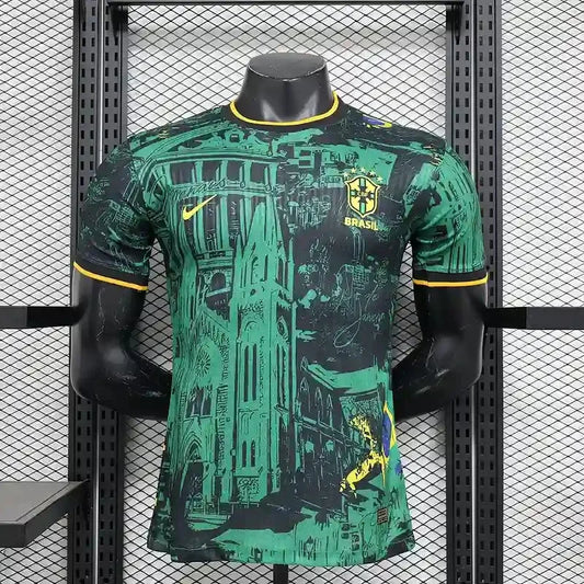 Camiseta de fútbol verde de edición limitada de Brasil