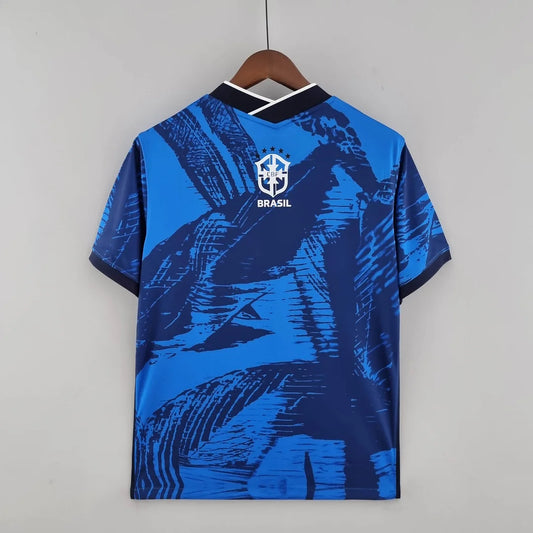 Camiseta de fútbol clásica azul de Brasil 2022