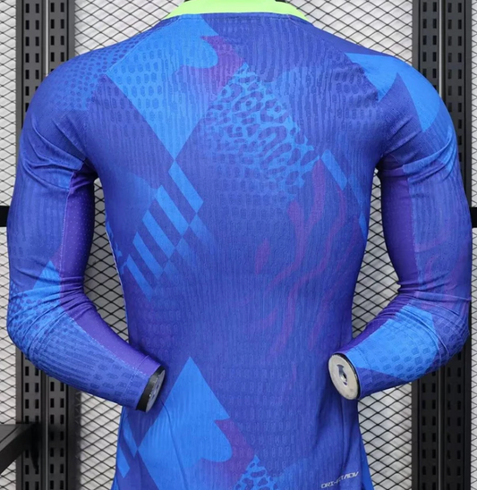 Camiseta de fútbol de visitante de manga larga de Brasil 2025