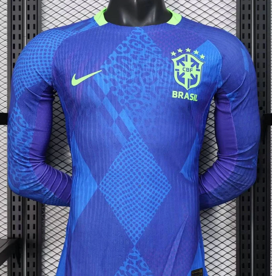 Brazil 2025 Long Sleeves Away Football Jersey