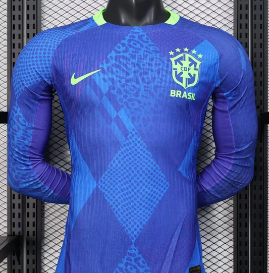 Brazil 2025 Long Sleeves Away Football Jersey