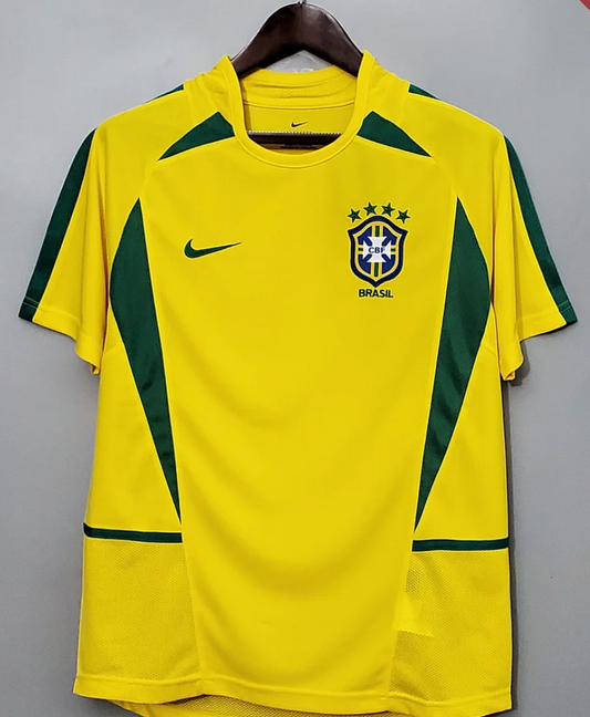 Brazil 2002 Retro Home Football Jersey