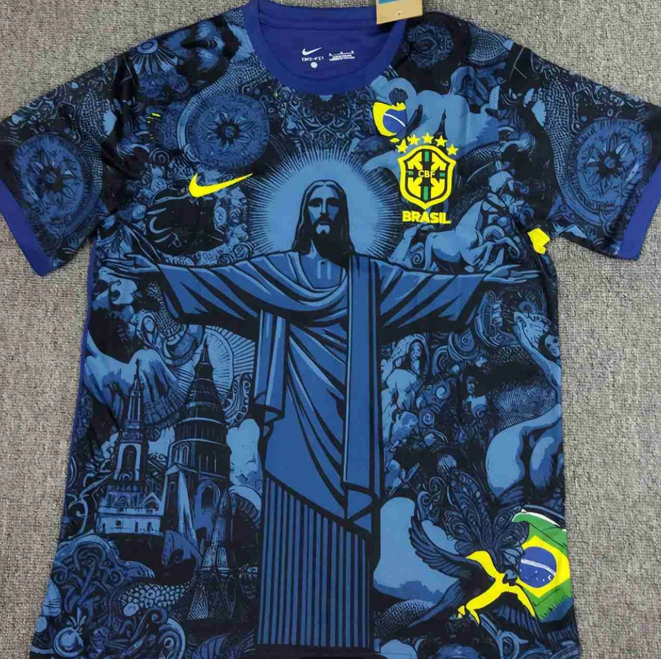 Brazil 2024 Special Edition Goddess Blue Football Jersey