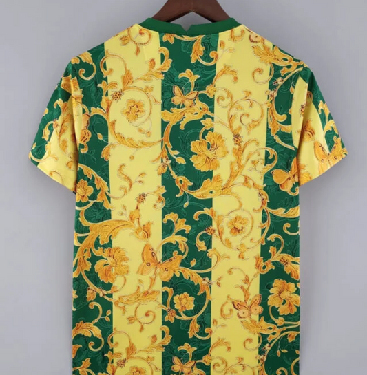 Camiseta de fútbol amarilla edición especial Brasil 2022