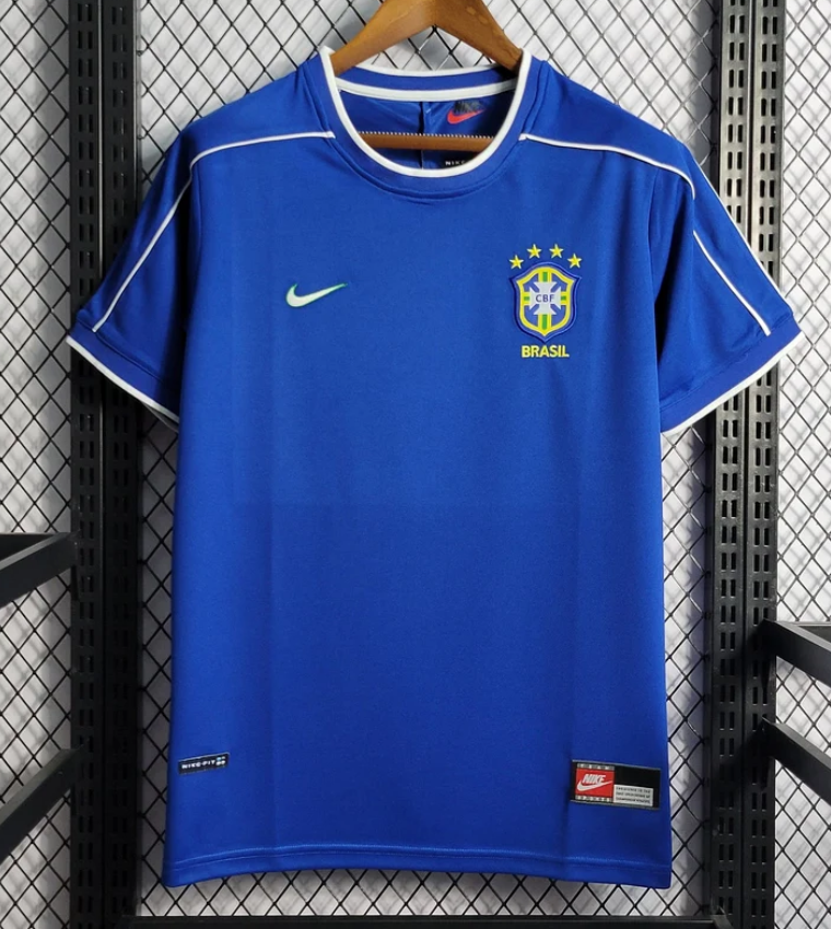Brazil 1998 Retro Away Football Jersey