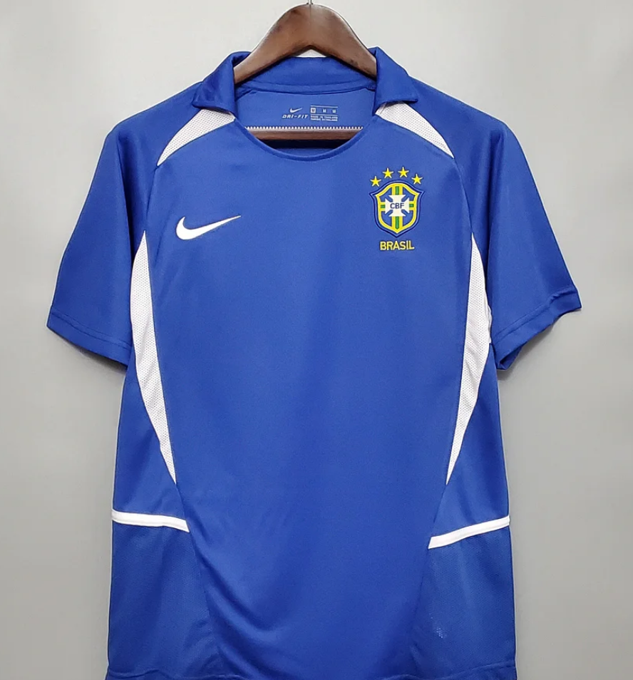 Brazil 2002 Retro Away Football Jersey