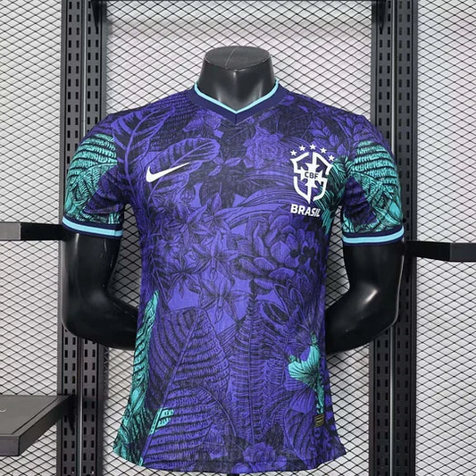 Camiseta de fútbol Brasil Edición Limitada Verde y Morada