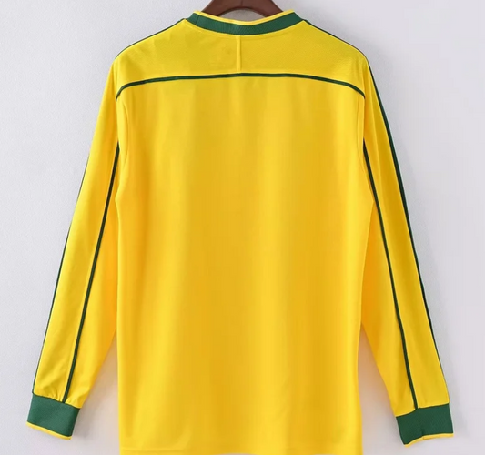 Camiseta de fútbol de manga larga de Brasil 1998