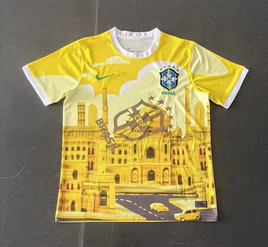 Camiseta de fútbol City amarilla edición limitada de Brasil