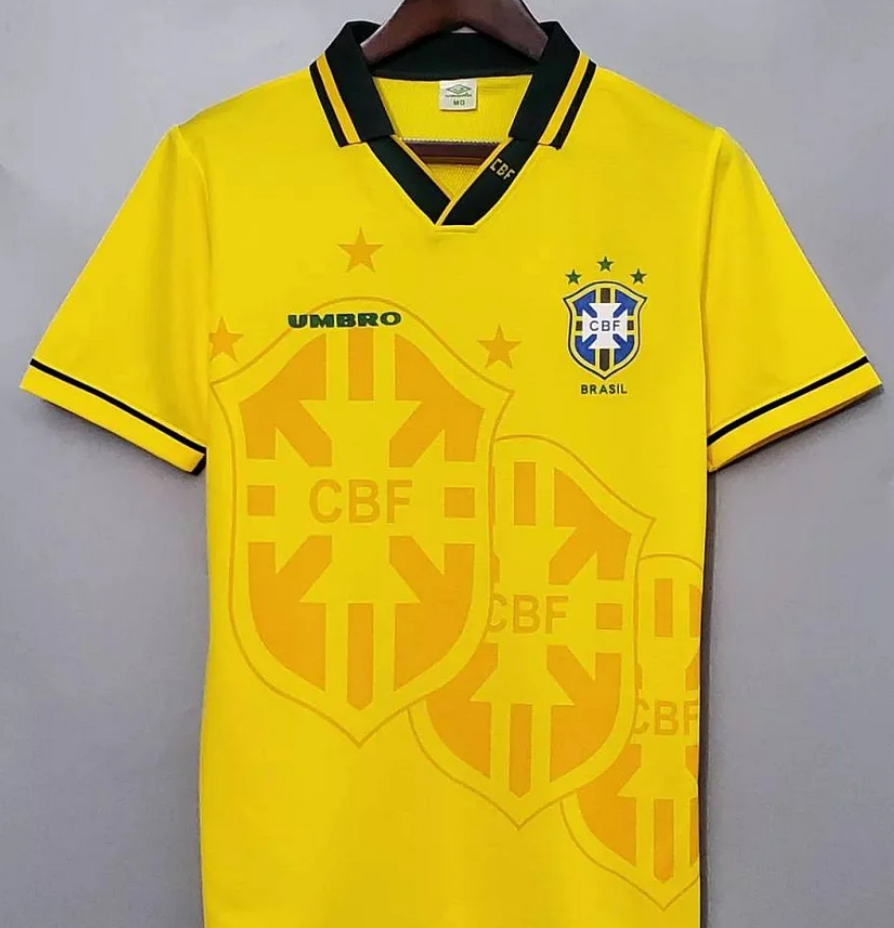 Brazil 1994 Retro Home Football Jersey