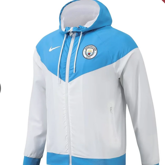 Manchester City Retro Windbreaker Jersey Blue