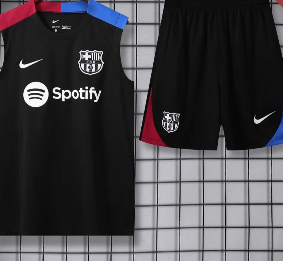 Barcelona 2024/2025 pre-match training jersey and shorts