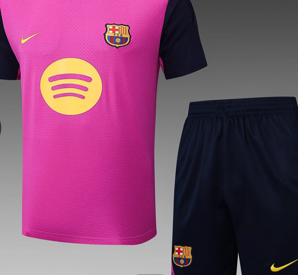 Barca 2025/2026 Purple Pre-match Jersey And Shorts
