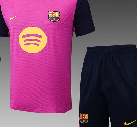 Barca 2025/2026 Purple Pre-match Jersey And Shorts