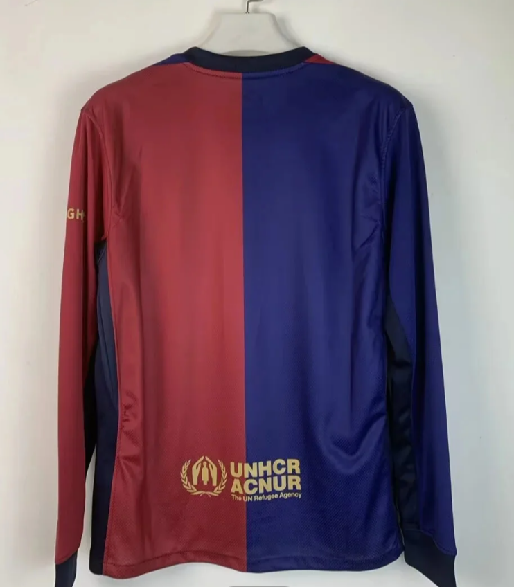 Barca Home Long Sleeve Football Shirt 2024/2025