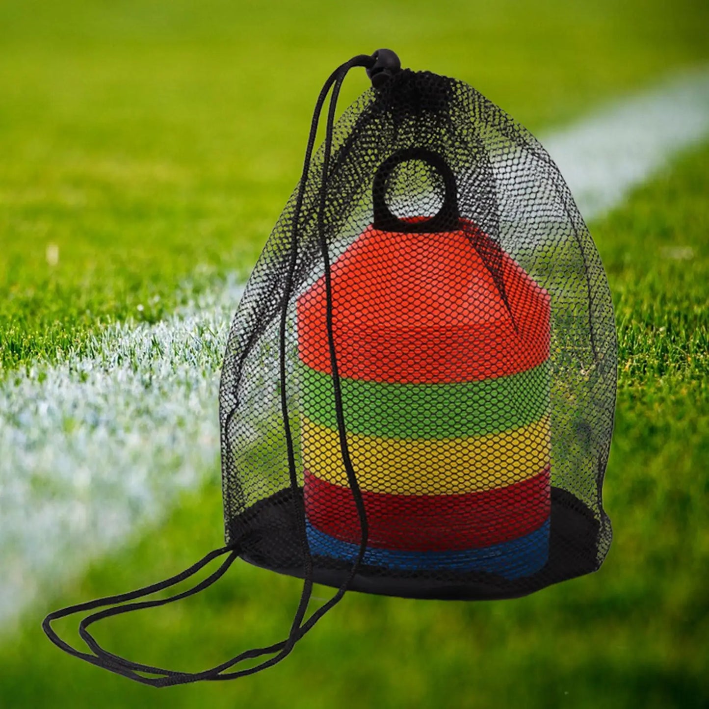50 unids/Set Conos de fútbol Equipo de práctica Suministros portátiles de entrenamiento cruzado para juegos Entrenamiento Fútbol Jardín Actividades al aire libre