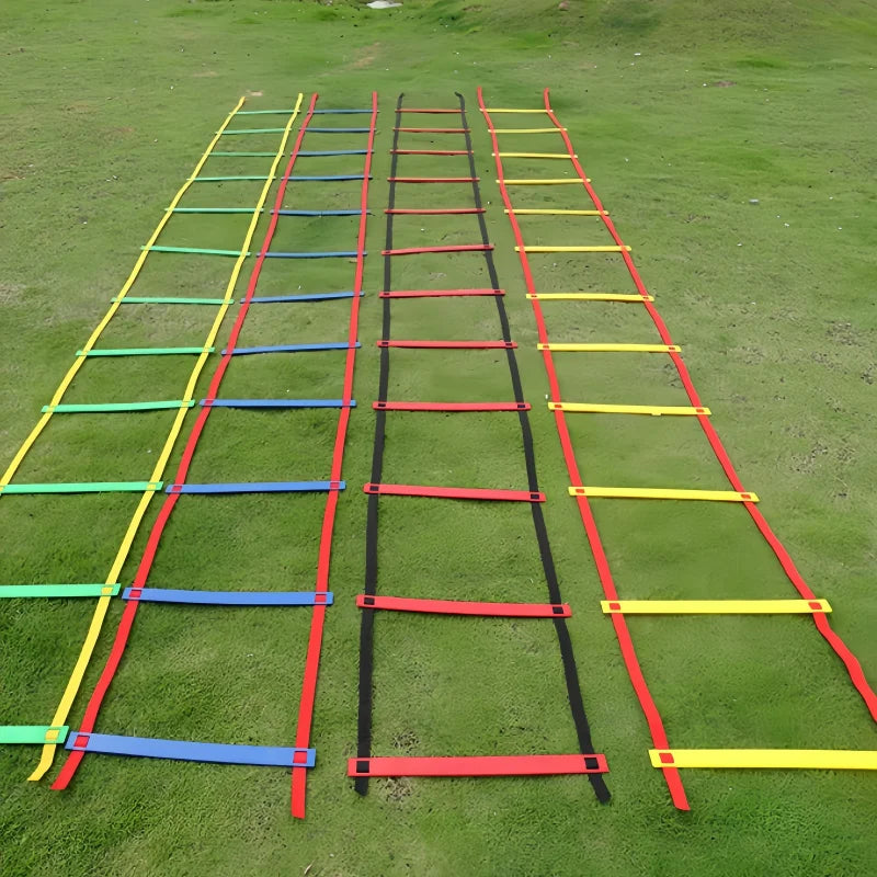 Set de entrenamiento de agilidad para fútbol y baloncesto con escaleras de agilidad blandas, cuerda de velocidad - Incluye bolsa de almacenamiento