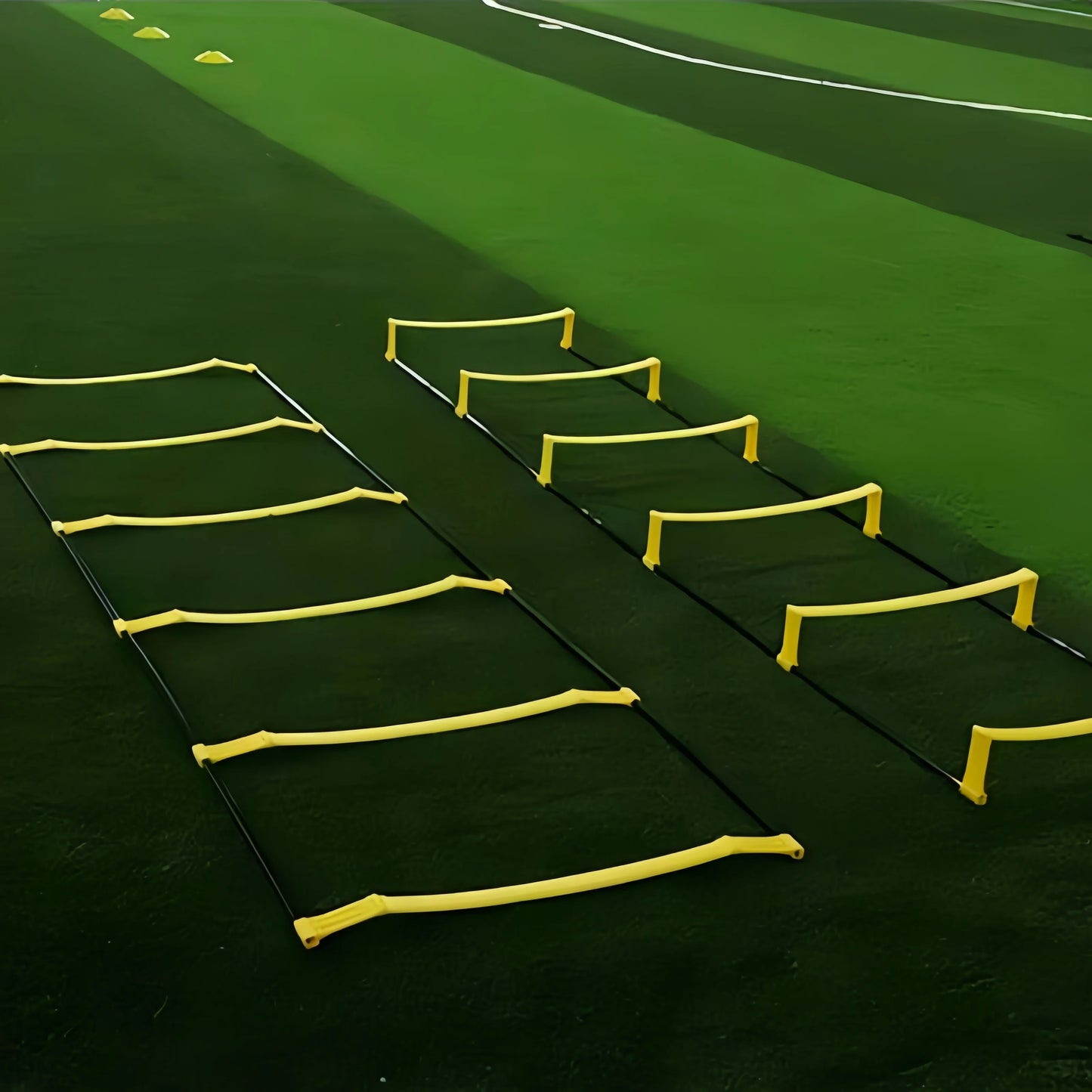 Set de entrenamiento de agilidad para fútbol y baloncesto con escaleras de agilidad blandas, cuerda de velocidad - Incluye bolsa de almacenamiento