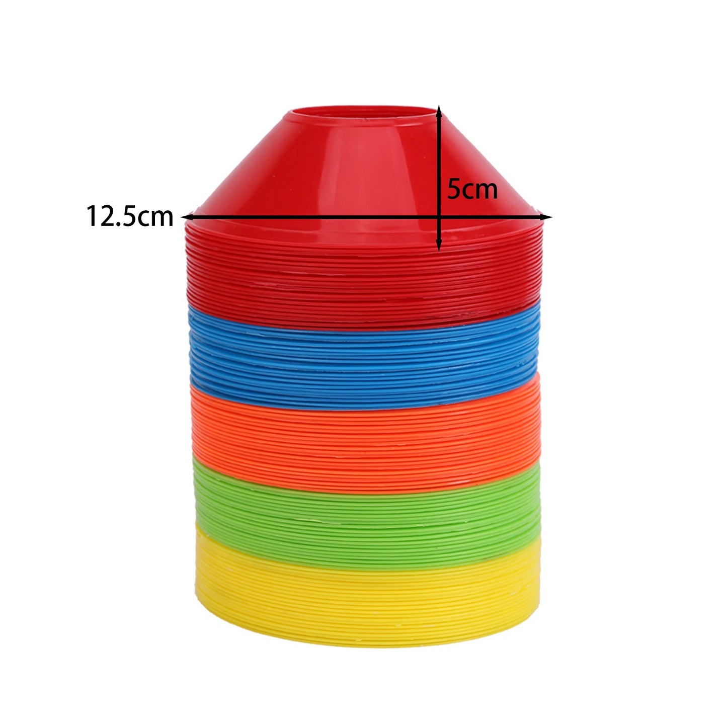 50 unids/Set Conos de fútbol Equipo de práctica Suministros portátiles de entrenamiento cruzado para juegos Entrenamiento Fútbol Jardín Actividades al aire libre