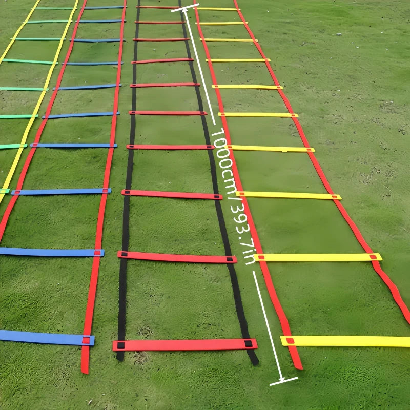 Set de entrenamiento de agilidad para fútbol y baloncesto con escaleras de agilidad blandas, cuerda de velocidad - Incluye bolsa de almacenamiento