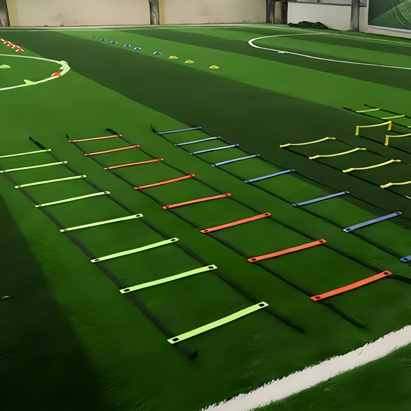 Set de entrenamiento de agilidad para fútbol y baloncesto con escaleras de agilidad blandas, cuerda de velocidad - Incluye bolsa de almacenamiento