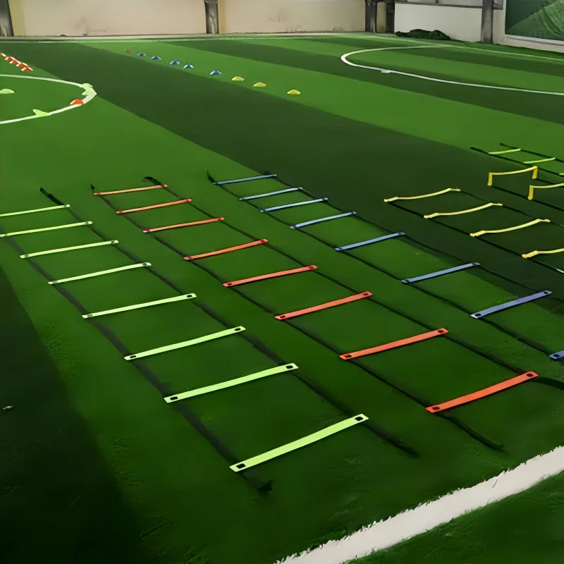 Set de entrenamiento de agilidad para fútbol y baloncesto con escaleras de agilidad blandas, cuerda de velocidad - Incluye bolsa de almacenamiento